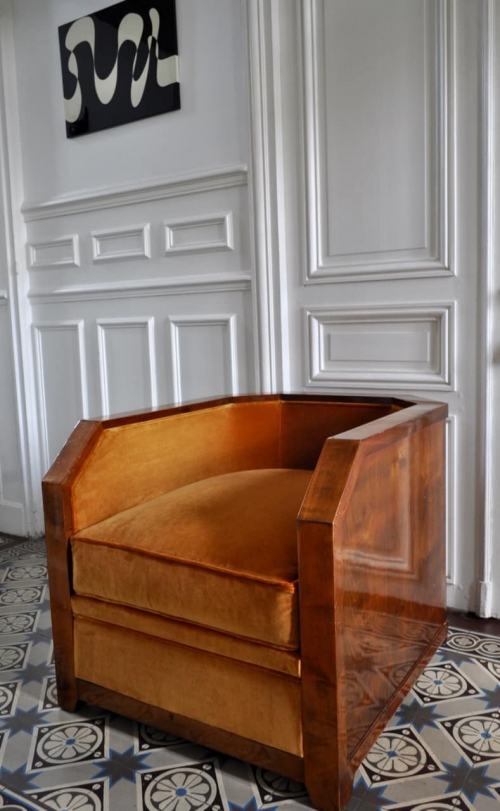 Tapissier Paris, refaire fauteuil art déco, velours créations métaphores